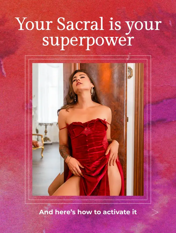 Your Sacral is literally responsible for the life you’re living right now. The difference between a woman who’s stuck and a woman who’s free is that her Sacral is ON 🔥

What if the only thing between you and the life you want is reconnecting to this one energetic center? If you’re open to explore it, book a session with me.